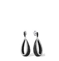 Pendientes Verynice Mujer Black and White in Plata Zircone J454 - J454